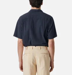 PORTUGUESE FLANNEL Chemise Atlantico Camp Navy< Chemises