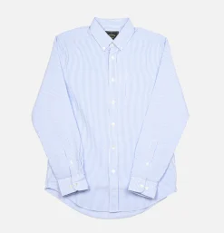 PORTUGUESE FLANNEL Chemise Atlantico Stripe Bleue< Chemises