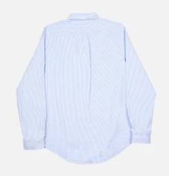 PORTUGUESE FLANNEL Chemise Atlantico Stripe Bleue< Chemises