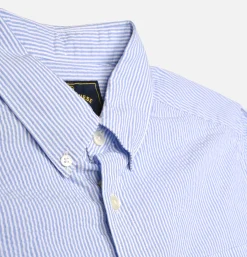 PORTUGUESE FLANNEL Chemise Atlantico Stripe Bleue< Chemises