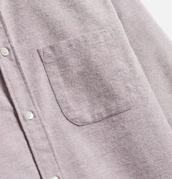 PORTUGUESE FLANNEL Chemise Brushed Oxford Bordeaux< Chemises