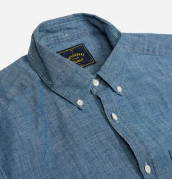 PORTUGUESE FLANNEL Chemise Chambray Ss Blue< Chemises
