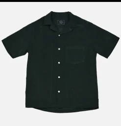 PORTUGUESE FLANNEL Chemise Cord Camp Collar Green< Chemises