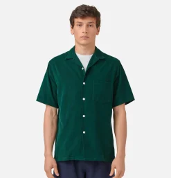 PORTUGUESE FLANNEL Chemise Cord Camp Collar Green< Chemises