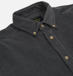 PORTUGUESE FLANNEL Chemise Lobo Anthracite< Chemises