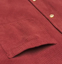 PORTUGUESE FLANNEL Chemise Lobo Cord Bordeaux< Chemises