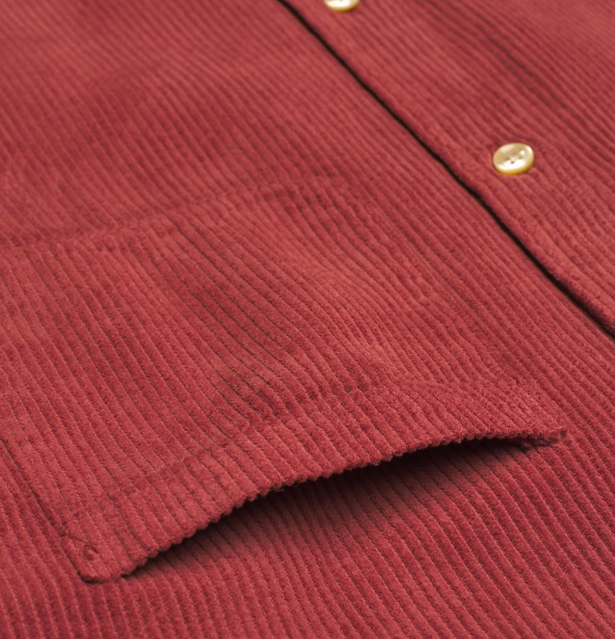 PORTUGUESE FLANNEL Chemise Lobo Cord Bordeaux< Chemises