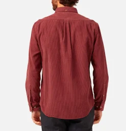 PORTUGUESE FLANNEL Chemise Lobo Cord Bordeaux< Chemises