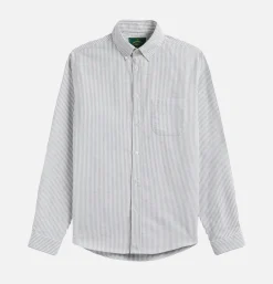 PORTUGUESE FLANNEL Chemise Oxford Stripe Green< Chemises