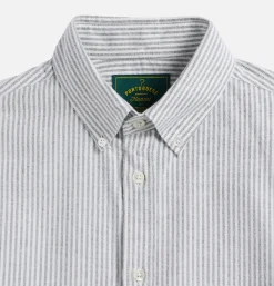 PORTUGUESE FLANNEL Chemise Oxford Stripe Green< Chemises
