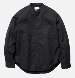 SNOW PEAK Chemise Poplin Stand Collar Black< Chemises