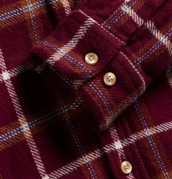 PORTUGUESE FLANNEL Chemise Pottery Check Burgundy< Chemises