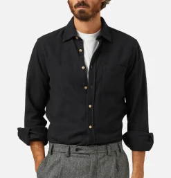 PORTUGUESE FLANNEL Chemise Teca Black< Chemises
