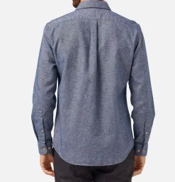PORTUGUESE FLANNEL Chemise Teca Indigo< Chemises
