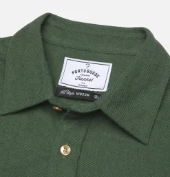 PORTUGUESE FLANNEL Chemise Teca Moss Green< Chemises