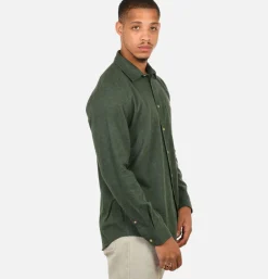 PORTUGUESE FLANNEL Chemise Teca Moss Green< Chemises