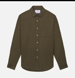 PORTUGUESE FLANNEL Chemise Teca Olive< Chemises
