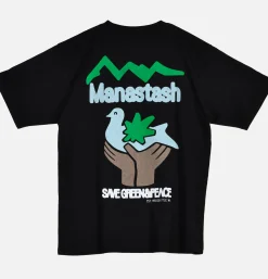 MANASTASH Citee Pigeon Black< T-shirts