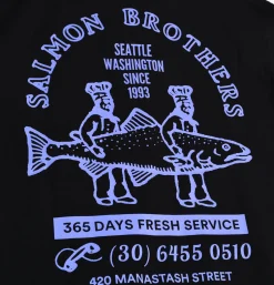 MANASTASH Citee Salmon Black< T-shirts
