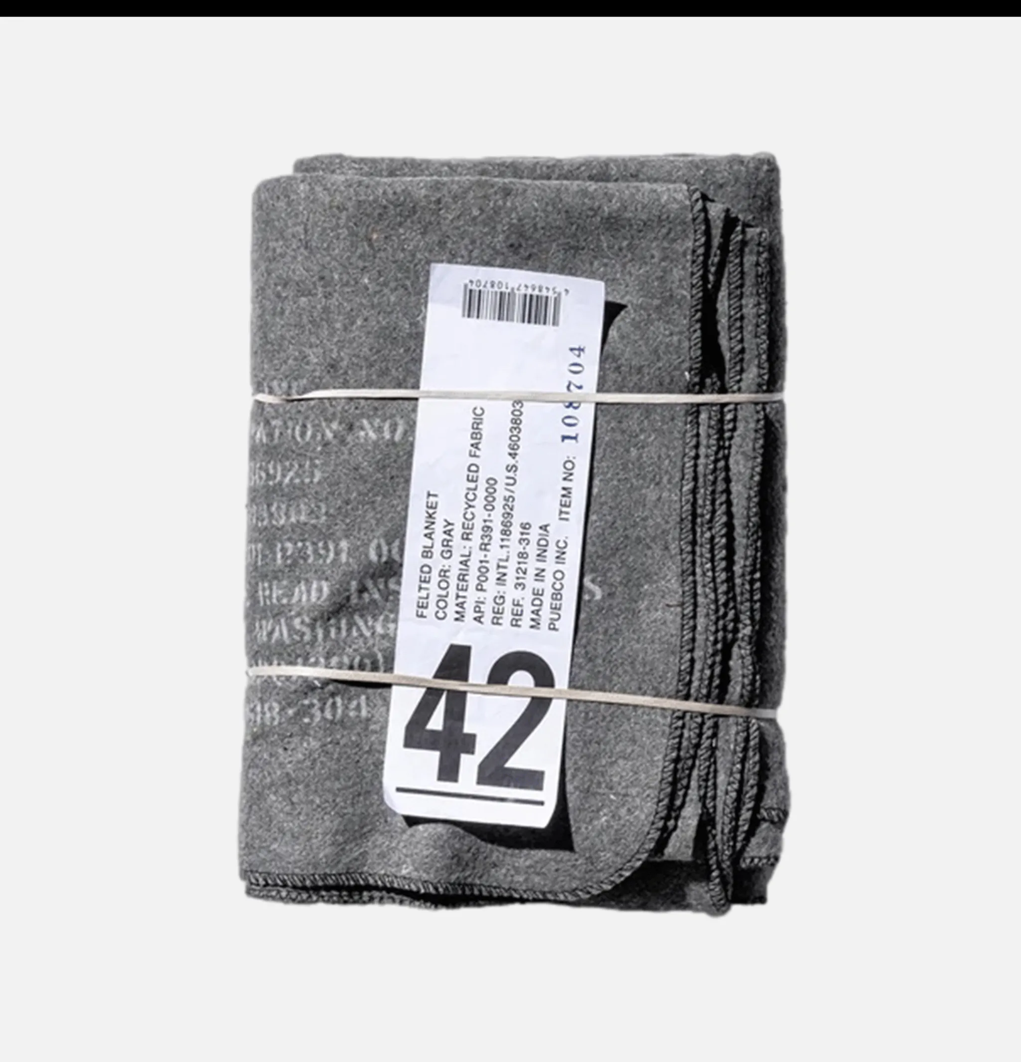 PUEBCO Couverture Coton Grise< Maison