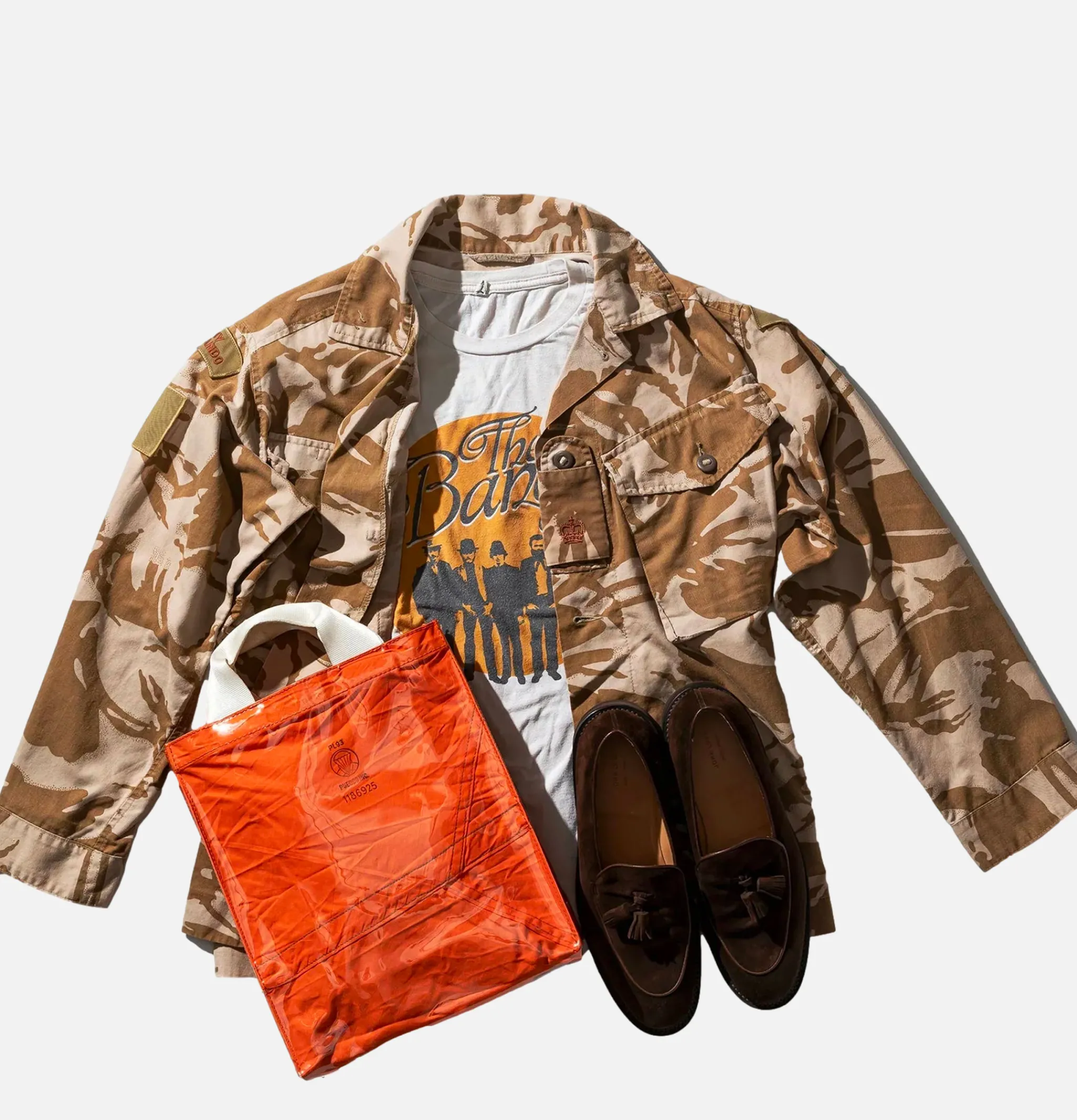 PUEBCO Covered Parachute Document Bag Orange< Tote-bags