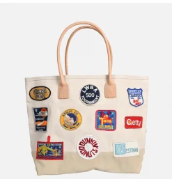 HERITAGE LEATHER COMPANY Daytote With Vintage Patches< Tote-bags