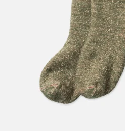 ROTOTO Double Face Greenbrown<Homme Chaussettes