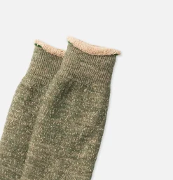 ROTOTO Double Face Greenbrown<Homme Chaussettes