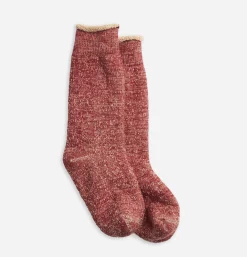 ROTOTO Double Face Red Brown<Homme Chaussettes