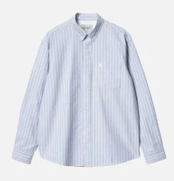 CARHARTT WIP Dowlen Stripe Shirt Bleach White< Chemises