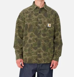 CARHARTT WIP Duck Shirt Camo Green< Chemises
