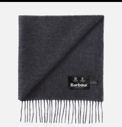 BARBOUR Echarpe Plain Lambswool Charcoal< Gants • Bonnets • Echarpes