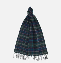 BARBOUR Echarpe Tartan Lambswool Scarf Green Loch< Accessoires|Gants • Bonnets • Echarpes