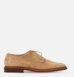 ALDEN SHOE CO 29332F - Plain Toe Blucher Suede Tan<Homme Chaussures