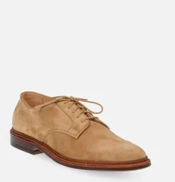 ALDEN SHOE CO 29332F - Plain Toe Blucher Suede Tan<Homme Chaussures