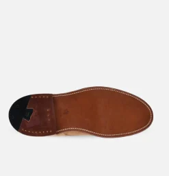 ALDEN SHOE CO 29332F - Plain Toe Blucher Suede Tan<Homme Chaussures