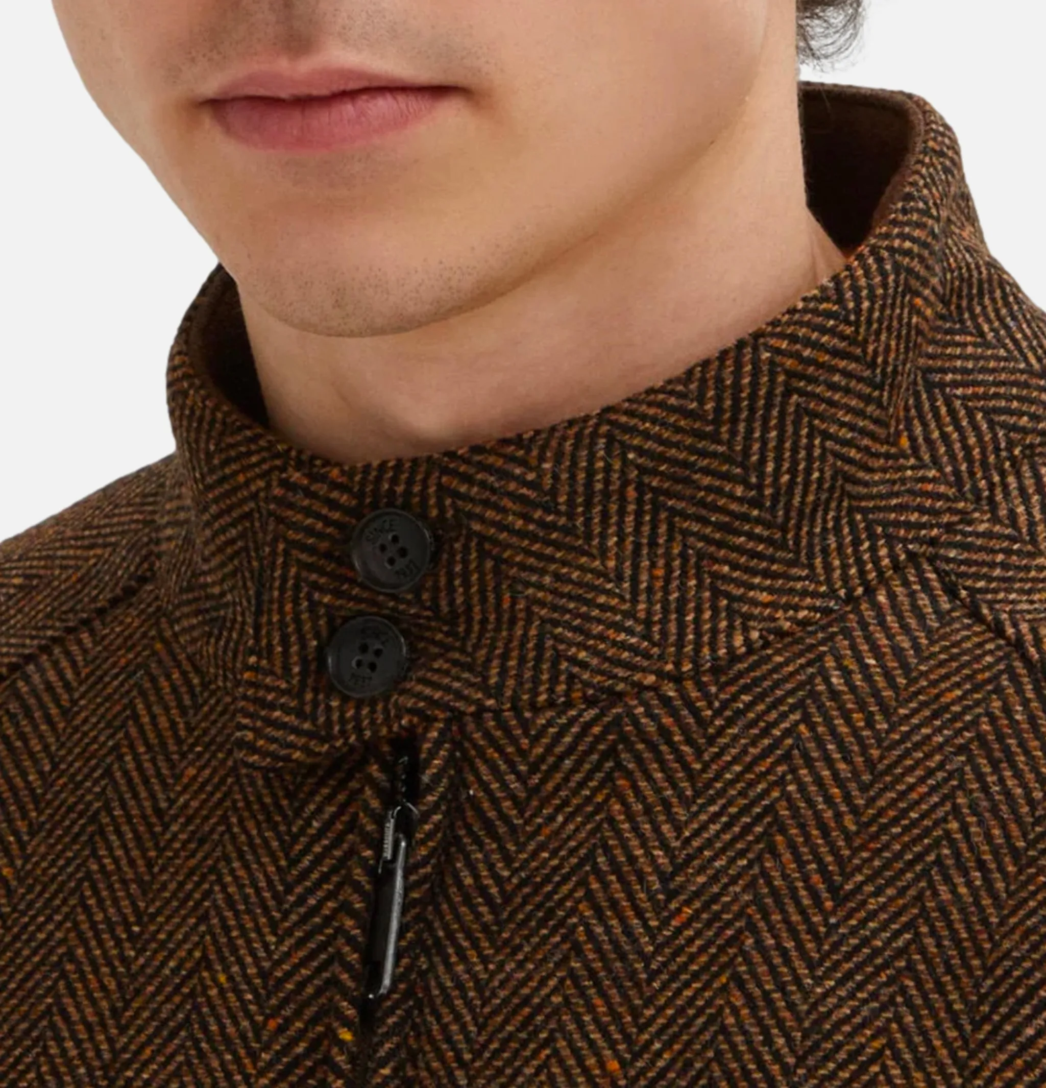 BARACUTA G9 Herringbone Wool Bark< Vestes