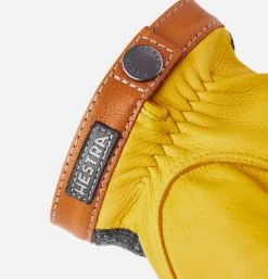 HESTRA Gants Deerskin Wool Tricot Charcoal< Gants • Bonnets • Echarpes