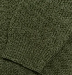 NITTO KNITWEAR Gilet Youri Coton Green< Pulls & Cardigans