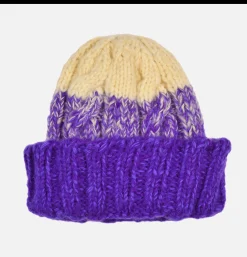 SUBLIME Hand Knit Fisherman Purple< Gants • Bonnets • Echarpes