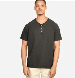 GOOD ON Henley Tee Black< T-shirts