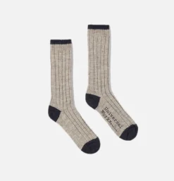 UNIVERSAL WORKS Hike Sock Wool Stone<Homme Chaussettes