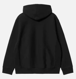 CARHARTT WIP Hooded American Script Black< Sweats & Polaires