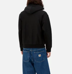 CARHARTT WIP Hooded American Script Black< Sweats & Polaires