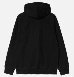 CARHARTT WIP Hooded Chase Jacket Black< Sweats & Polaires