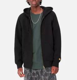 CARHARTT WIP Hooded Chase Jacket Black< Sweats & Polaires