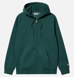 CARHARTT WIP Hooded Chase Jacket Botanic Green< Sweats & Polaires
