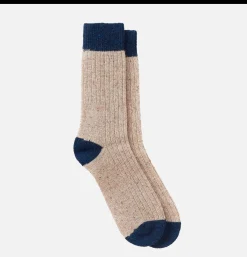 BARBOUR Houghton Socks Stone/navy<Homme Chaussettes