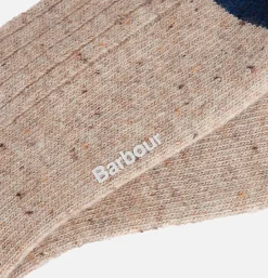 BARBOUR Houghton Socks Stone/navy<Homme Chaussettes