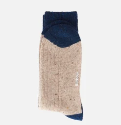 BARBOUR Houghton Socks Stone/navy<Homme Chaussettes